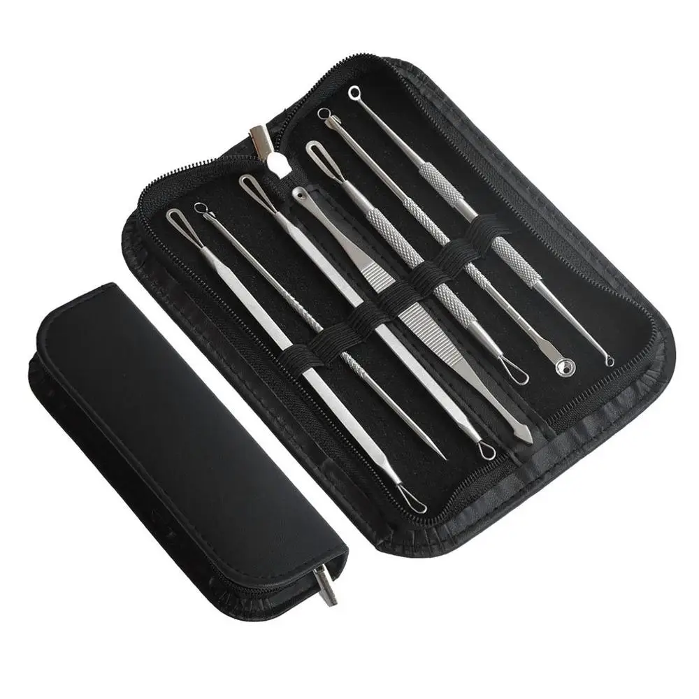 7Pcs Stainless Steel Pins Blackhead Removal Popper Tool Face Care Pimple Spot Comedone Extractor Remover 2020 Hot Sell
7Pcs Stainless Steel Pins Blackhead Removal Popper Tool Face Care Pimple Spot Comedone Extractor Remover 2020 Hot Sell