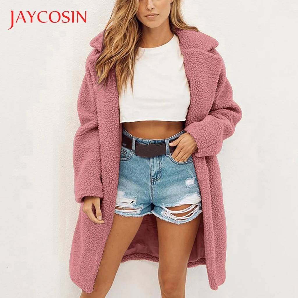 JAYCOSIN Elegant Faux Fur Coat Women 2019 Autumn Winter Warm Soft Fur Jacket Female Plush Overcoat Pocket Casual Outwear 814#2 
JAYCOSIN Elegant Faux Fur Coat Women 2019 Autumn Winter Warm Soft Fur Jacket Female Plush Overcoat Pocket Casual Outwear 814#2