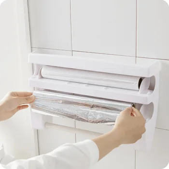 Kitchen Plastic Refrigerator Cling Film Storage Cutting Rack Wrap Cutter Tin Foils Paper Towel Holder Kitchen Shelf Hang Holder
Kitchen Plastic Refrigerator Cling Film Storage Cutting Rack Wrap Cutter Tin Foils Paper Towel Holder Kitchen Shelf Hang Holder