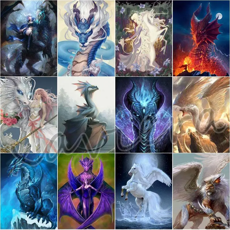 5D Diy Diamond Painting Full Square Drill Animal Mythical Beast Witch Angel Embroidery Mosaic Picture of Rhinestone Cross Stitch
5D Diy Diamond Painting Full Square Drill Animal Mythical Beast Witch Angel Embroidery Mosaic Picture of Rhinestone Cross Stitch