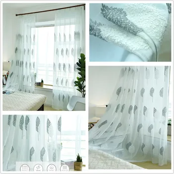 Two-Color Leaf Embroidery Tulle Curtain for Home Window Door 1 Panel White Sheer Curtains Living Room Kitchen Elegant Cortinas
Two-Color Leaf Embroidery Tulle Curtain for Home Window Door 1 Panel White Sheer Curtains Living Room Kitchen Elegant Cortinas
