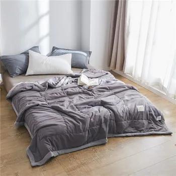 Simple style Pure Color Summer Quilt Bedspread Blanket gray Comforter soft Bed Cover Twin full Queen Quilting boys bedclothes
Simple style Pure Color Summer Quilt Bedspread Blanket gray Comforter soft Bed Cover Twin full Queen Quilting boys bedclothes