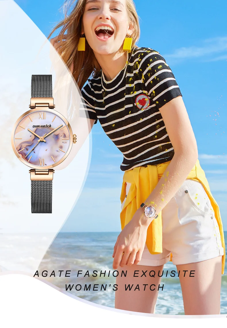 DOM Luxury Brand Women Watches Marble Dial Female Clock Quartz Wristwatch Stainless steel Fashion Ladies Waterproof Watch Womens DOM Luxury Brand Women Watches Marble Dial Female Clock Quartz Wristwatch Stainless steel Fashion Ladies Waterproof Watch Womens
