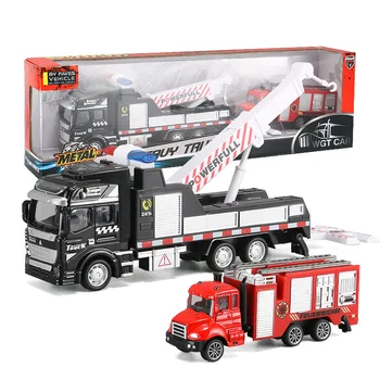2PCS Diecast 1:48 Scale Truck Model Children City Service Fire Ladder Alloy Large Pull Back Rescue Towing Water Cannon Car Toy
2PCS Diecast 1:48 Scale Truck Model Children City Service Fire Ladder Alloy Large Pull Back Rescue Towing Water Cannon Car Toy