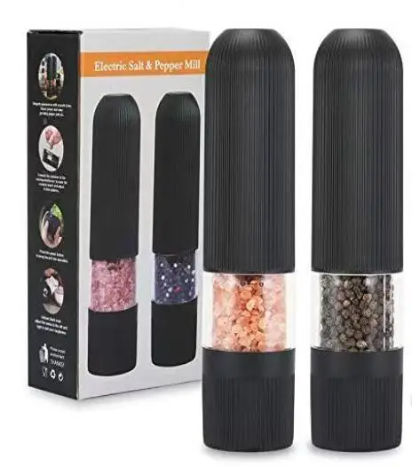 Electric Pepper Mills Sea Salt Grinders Ceramic Burr Grinder Adjustable Coarseness with Auto LED Light for Kitchen Dining Table Electric Pepper Mills Sea Salt Grinders Ceramic Burr Grinder Adjustable Coarseness with Auto LED Light for Kitchen Dining Table