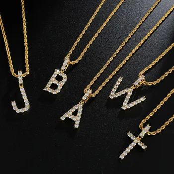Fashion Personalize Custom Single Row Diamond Single Letter Necklace Pendant Micro-inlaid Zircon Hip-hop Jewelry Explosion
Fashion Personalize Custom Single Row Diamond Single Letter Necklace Pendant Micro-inlaid Zircon Hip-hop Jewelry Explosion