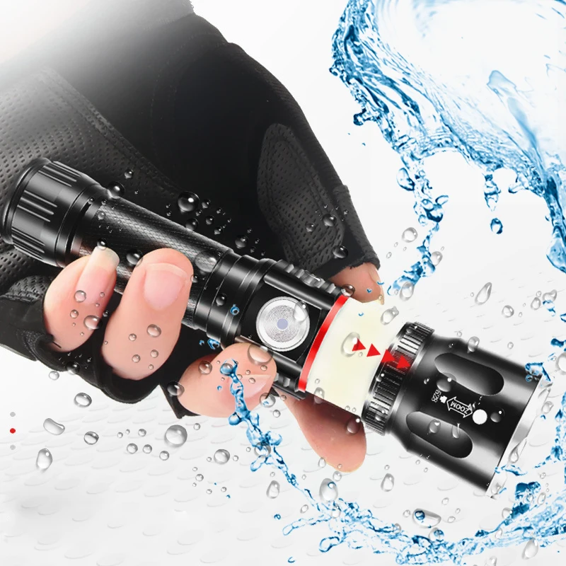 USB rechargeable LED flashlight Surrounding COB lamp + Tail magnet design 4 lighting modes Support zoom Waterproof camping torch
USB rechargeable LED flashlight Surrounding COB lamp + Tail magnet design 4 lighting modes Support zoom Waterproof camping torch