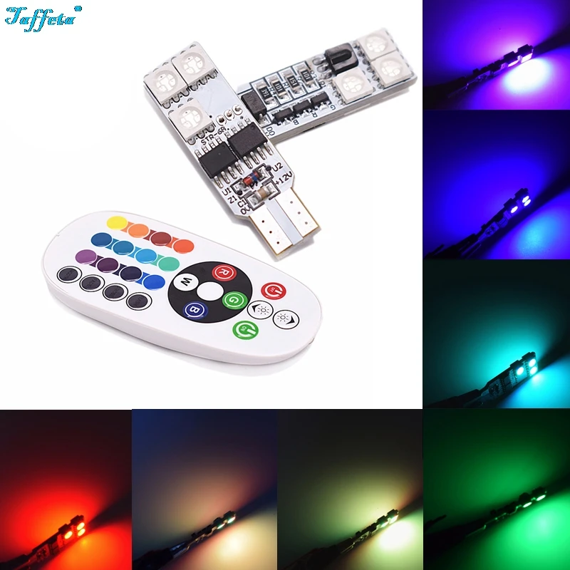 1SET T10 W5W 5050 6 SMD Remote Control RGB Atmosphere Reading Wedge Light Interior Plate Dome Light Roof Ceiling Map Lighting
1SET T10 W5W 5050 6 SMD Remote Control RGB Atmosphere Reading Wedge Light Interior Plate Dome Light Roof Ceiling Map Lighting
