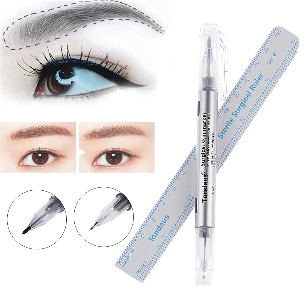 2PCS White Waterproof Tattoo Eyebrow Marker Pen Skin Measuring Ruler Lip Liner Women Microblading Makeup Accessories Tools
2PCS White Waterproof Tattoo Eyebrow Marker Pen Skin Measuring Ruler Lip Liner Women Microblading Makeup Accessories Tools