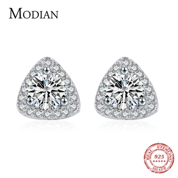 Modian 925 Sterling Silver Luxury Triangle Stud Earrings for Women Sparkling Clear Cz Ear Studs Fine Elegant Weddings Jewelry
Modian 925 Sterling Silver Luxury Triangle Stud Earrings for Women Sparkling Clear Cz Ear Studs Fine Elegant Weddings Jewelry