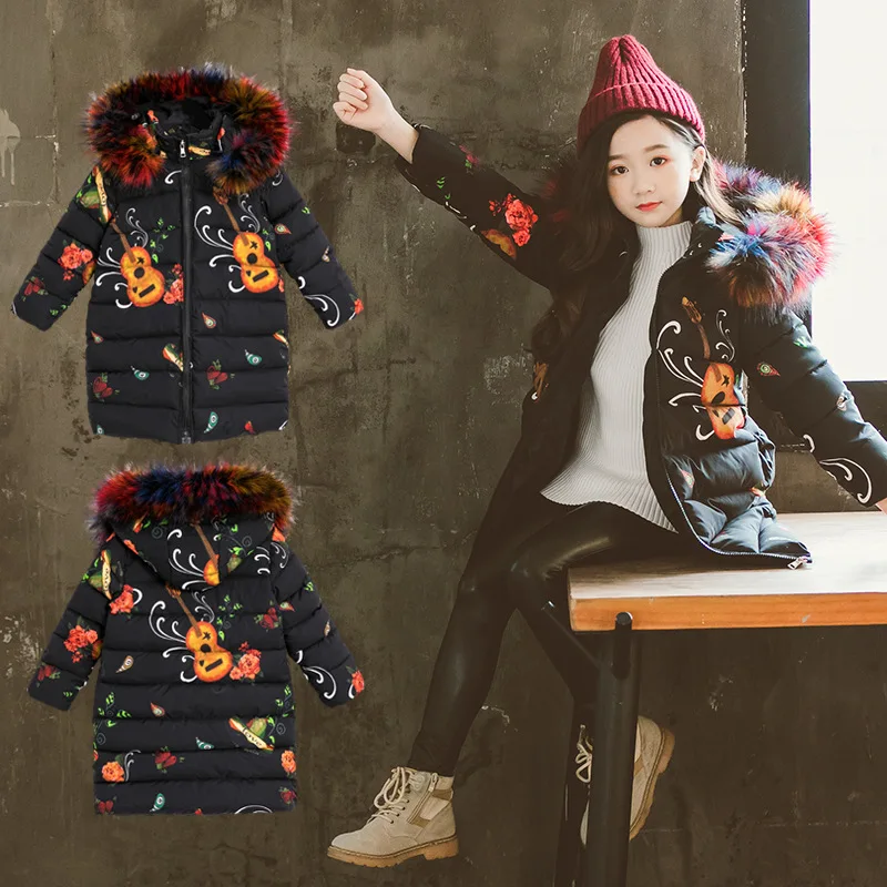 Girls' Cotton-coat Winter 2018 New Style Korean-style Ten-Year-Old Western Style Cotton-padded Jacket Mid-length Big Kid down Co 
Girls' Cotton-coat Winter 2018 New Style Korean-style Ten-Year-Old Western Style Cotton-padded Jacket Mid-length Big Kid down Co