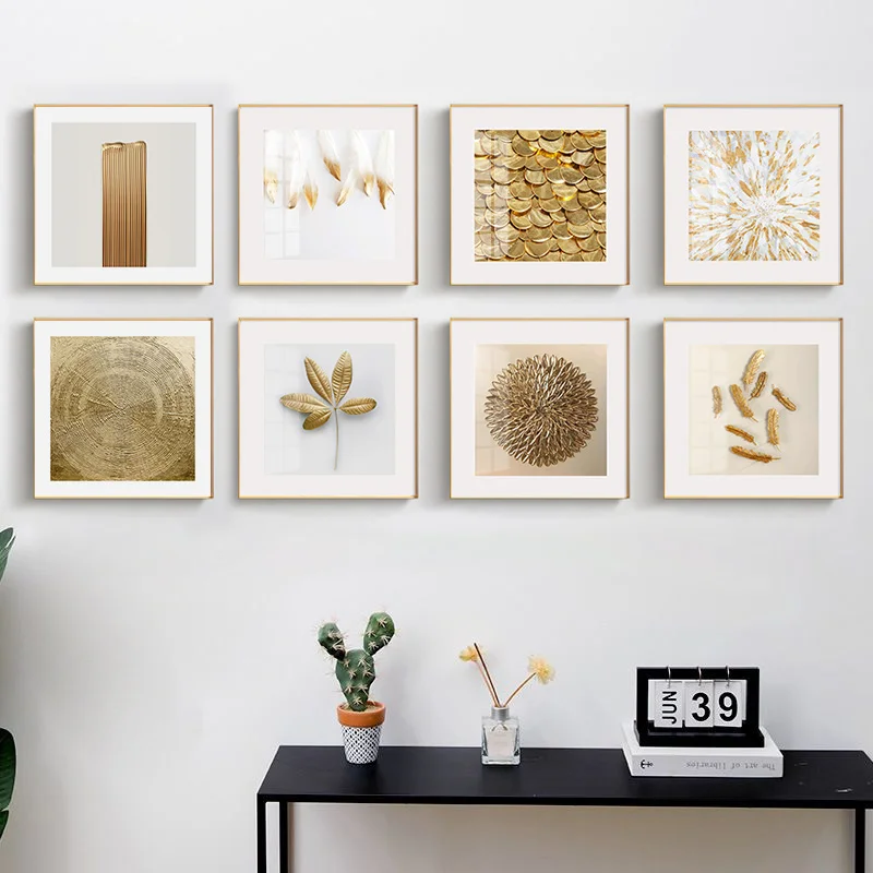 Northern European gold foil gold leaf feather gold coin living room porch mural poster print canvas decorative picture
Northern European gold foil gold leaf feather gold coin living room porch mural poster print canvas decorative picture