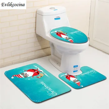 Free Shipping 3 pcs Lovely Santa Claus Bath Mats Anti Slip Bathroom Mat Set Tapete Banheiro Washable Toilet Rugs Alfombra Bano 
Free Shipping 3 pcs Lovely Santa Claus Bath Mats Anti Slip Bathroom Mat Set Tapete Banheiro Washable Toilet Rugs Alfombra Bano