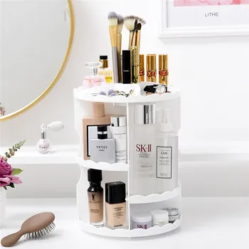 Cosmetics Rack Bathroom Organizer Rack 360 Rotating Adjustable Makeup Organizer Shelf Storage Box for Cosmetics Brushes Tabletop
Cosmetics Rack Bathroom Organizer Rack 360 Rotating Adjustable Makeup Organizer Shelf Storage Box for Cosmetics Brushes Tabletop