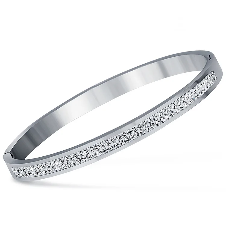Korean-style New Style Women's with Diamond Stainless Steel Bracelet Adjustable 2 Row of Jewellery Diamond Set Titanium Steel Eu
Korean-style New Style Women's with Diamond Stainless Steel Bracelet Adjustable 2 Row of Jewellery Diamond Set Titanium Steel Eu