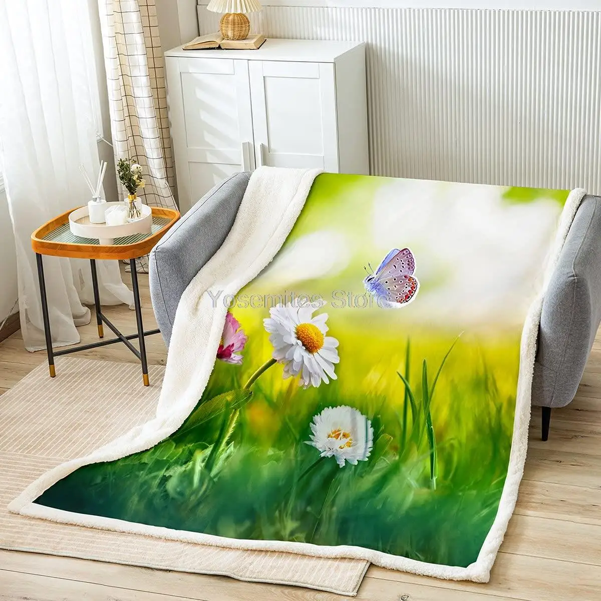 Castle Fairy Daisy Sherpa Blanket for Kids Boys Girls Flowers Floral Pattern Throw Blanket 60 x 80 Idyllic Farmhouse Style Flann
Castle Fairy Daisy Sherpa Blanket for Kids Boys Girls Flowers Floral Pattern Throw Blanket 60 x 80 Idyllic Farmhouse Style Flann