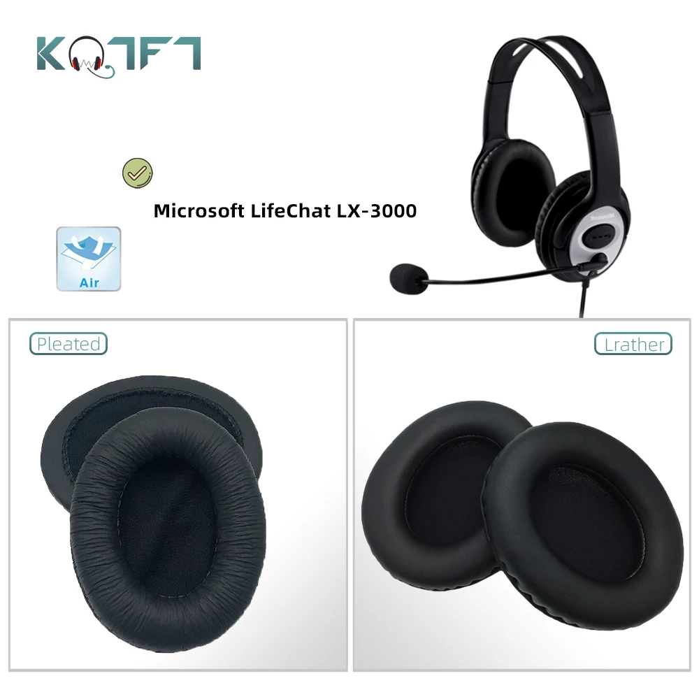 

KQTFT 1 Pair of Replacement Ear Pads for Microsoft LifeChat LX-3000 LX3000 LX 3000 Headset EarPads Earmuff Cover Cushion Cups