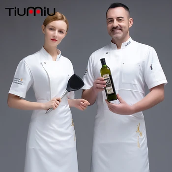 Unisex Chef Uniform Lady's Chef Jacket Food Service Cuisine Cook Work Shirt Kitchen Restaurant Hotel Bakery Hair Salon Overalls 
Unisex Chef Uniform Lady's Chef Jacket Food Service Cuisine Cook Work Shirt Kitchen Restaurant Hotel Bakery Hair Salon Overalls