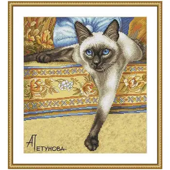 Blue eyes cat animals patterns Counted Cross Stitch 11CT 14CT 18CT DIY Chinese Cross Stitch Kits Embroidery Needlework Sets
Blue eyes cat animals patterns Counted Cross Stitch 11CT 14CT 18CT DIY Chinese Cross Stitch Kits Embroidery Needlework Sets
