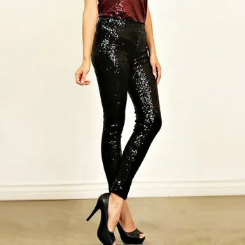 Women's high waist pants new fashion casual pencil pants sequins spring summer polyester elastic waist sexy women's long pants
Women's high waist pants new fashion casual pencil pants sequins spring summer polyester elastic waist sexy women's long pants