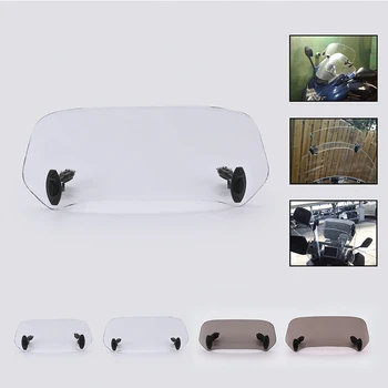 For BMW R1200GS F800GS For Honda Yamaha Tmax Xmax Motorcycle Universal windshield Clamp-On Variable Windscreen Spoiler Extension