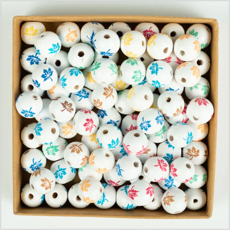 New 20Pcs Natural Color Maple Leaf Snowflake Printed Wooden Beads DIY Custom Decoration Children's Toys Bracelet Accessories
New 20Pcs Natural Color Maple Leaf Snowflake Printed Wooden Beads DIY Custom Decoration Children's Toys Bracelet Accessories