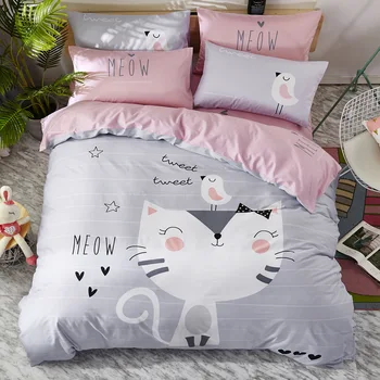 Cotton fashion cartoon printing four-piece cotton student dormitory comfortable bedding cute bed
Cotton fashion cartoon printing four-piece cotton student dormitory comfortable bedding cute bed