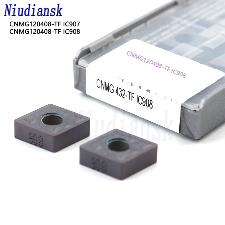 Твердосплавные вставки CNMG120408 TF IC907 IC908 внешний токарный инструмент станок с ЧПУ