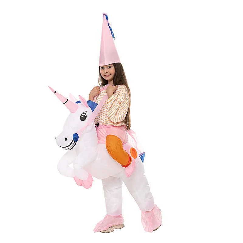 

Child Unicorn Costume Cloth Anime Purim Carnival Birthday Party Cosplay Boys Girls Inflatable Costumes Suit For Kids Halloween