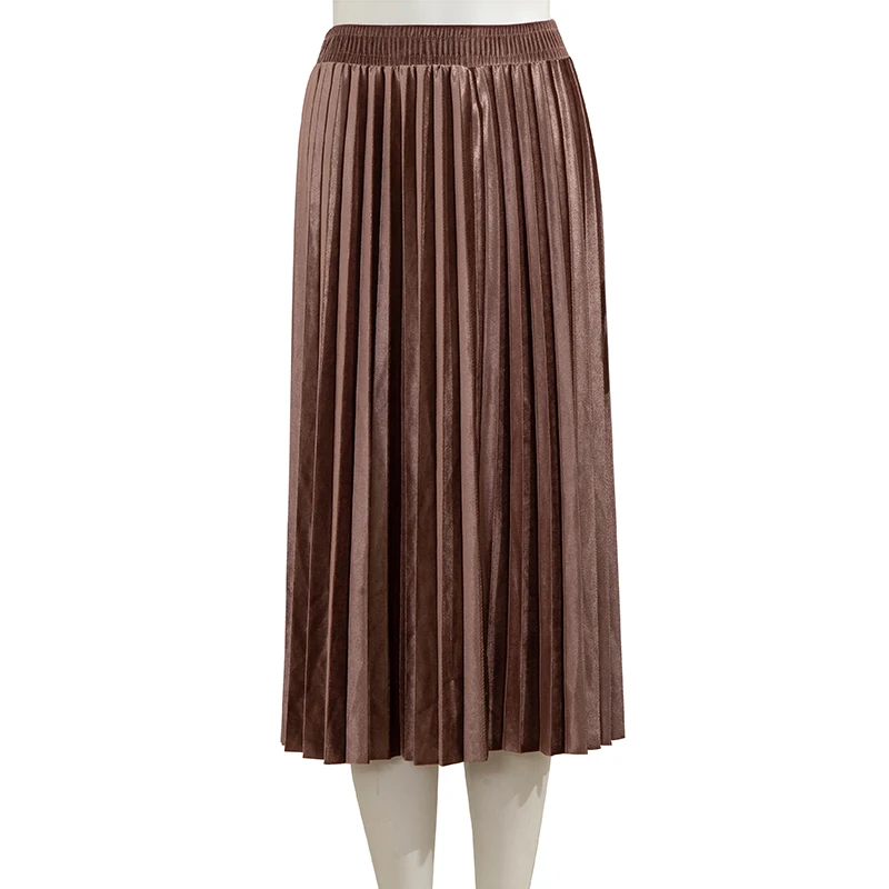 Women Long Metallic Silver Maxi Pleated Skirt Autumn Winter Midi Skirt High Waist Elascity Casual Party Skirt Vintage H2e8691567fb44f448efc78f3028deb88P - Women Long Metallic Silver Maxi Pleated Skirt Autumn Winter Midi Skirt High Waist Elascity Casual Party Skirt Vintage