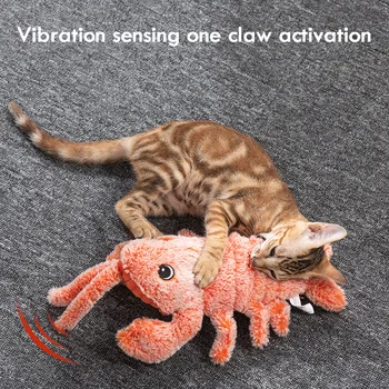 Creative Pet Kitten Catnip Doll Simulation Jumping Lobster Toys Electric Cat Toys Teeth Cleaning Interactive Toys 24x14x7cm
Creative Pet Kitten Catnip Doll Simulation Jumping Lobster Toys Electric Cat Toys Teeth Cleaning Interactive Toys 24x14x7cm