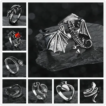 Punk Style Titanium Koakuma Little Devil Dragon Gothic Evil Vampire Angel Wings Rings Open Ring Halloween Party Jewelry Gift
Punk Style Titanium Koakuma Little Devil Dragon Gothic Evil Vampire Angel Wings Rings Open Ring Halloween Party Jewelry Gift