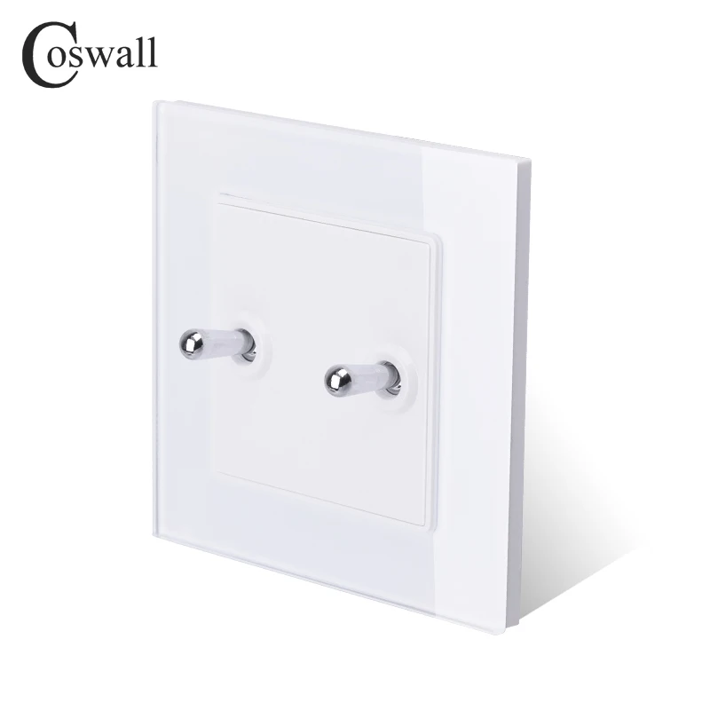 Coswall Simple Fashion Crystal Tempered Glass Frame 2 Gang 1 Way Toggle Switch Light Switch On / Off Wall Switch 16A AC 250V 
Coswall Simple Fashion Crystal Tempered Glass Frame 2 Gang 1 Way Toggle Switch Light Switch On / Off Wall Switch 16A AC 250V
