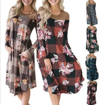 Hirigin Women Autumn Vintage Slim Loose Dress Long Sleeve Floral Tunic Dress Top Boho Casual Plaid Dress
Hirigin Women Autumn Vintage Slim Loose Dress Long Sleeve Floral Tunic Dress Top Boho Casual Plaid Dress