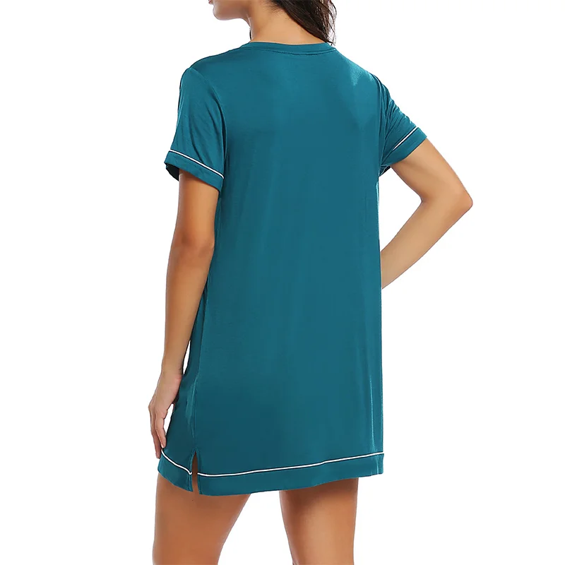 Joyaria Sexy Nightgown Women Night Dress Soft Bamboo V-Neck Sleepwear Short Sleeve Night Shirt Comfy Sleep Dress Sexy Nighties Joyaria Sexy Nightgown Women Night Dress Soft Bamboo V-Neck Sleepwear Short Sleeve Night Shirt Comfy Sleep Dress Sexy Nighties