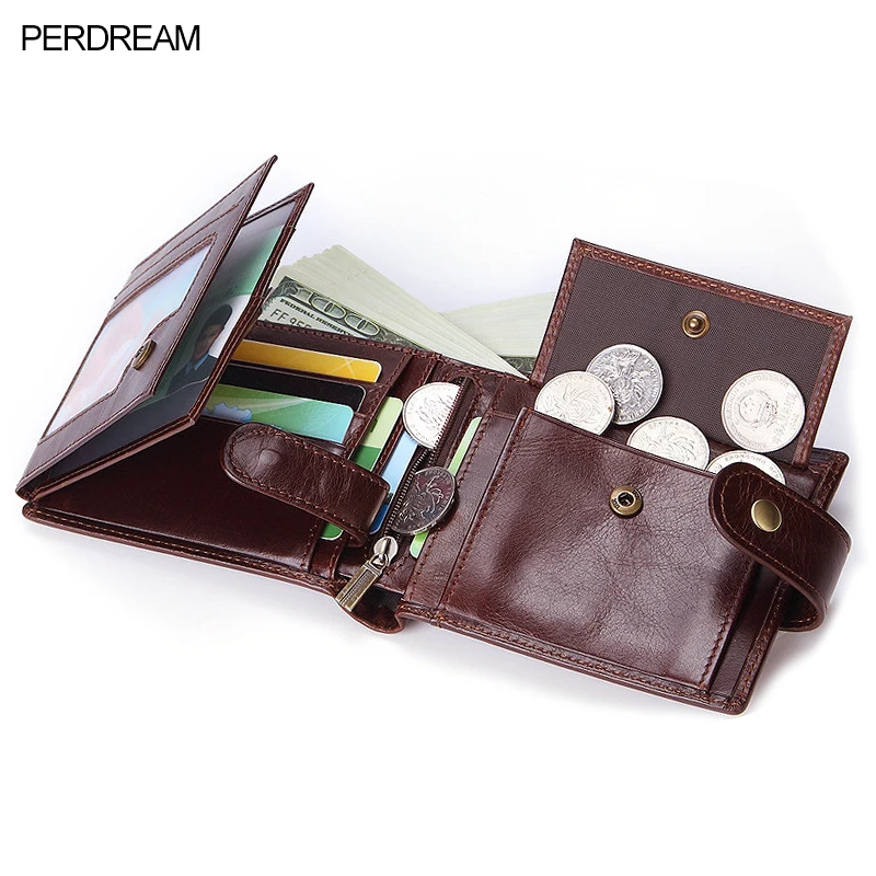 Short men's business oil wax leather retro top layer leather wallet multi card clutch
Short men's business oil wax leather retro top layer leather wallet multi card clutch