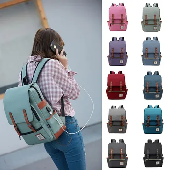Canvas Backpack Men & Women School Bags for Teenage USB Retro Travel Big Large Capacity USB Back Pack Rucksack Youth Bagpack 
Canvas Backpack Men & Women School Bags for Teenage USB Retro Travel Big Large Capacity USB Back Pack Rucksack Youth Bagpack