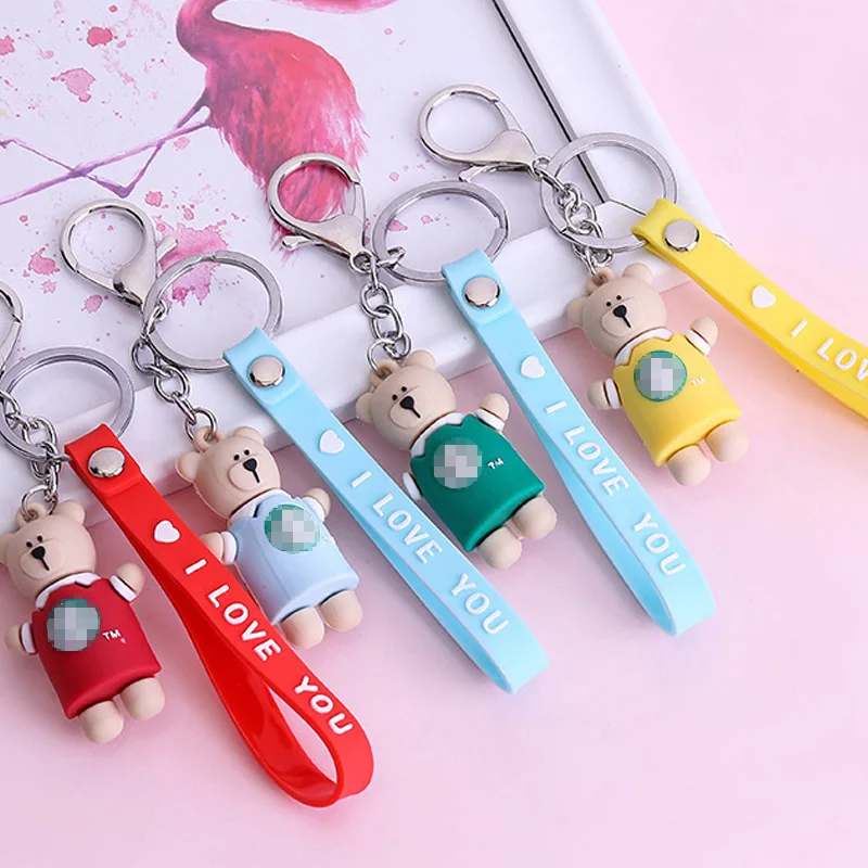 2020 Creative Cartoon Bear Key chain Cute Animal Bear Pendant Keychains Woman PVC Silicone Doll Key Ring Bag Car Gifts
2020 Creative Cartoon Bear Key chain Cute Animal Bear Pendant Keychains Woman PVC Silicone Doll Key Ring Bag Car Gifts