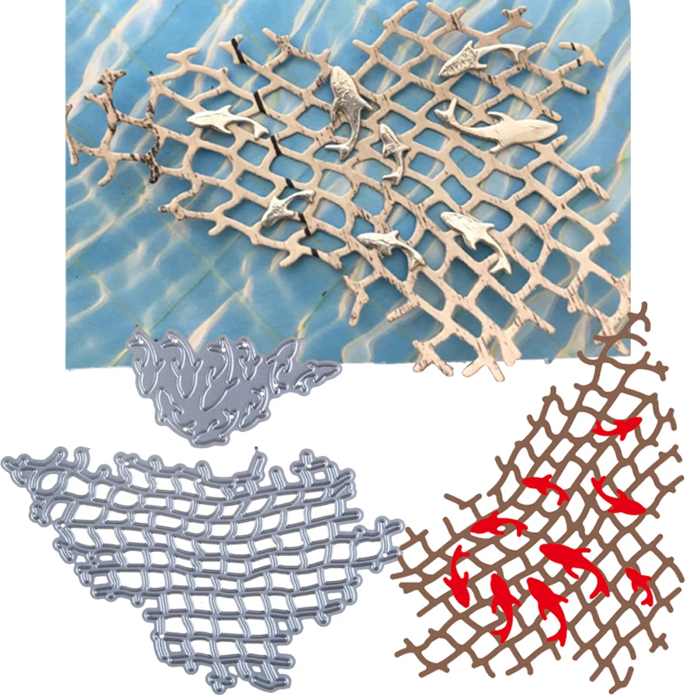 Fishing Net Fishes Border Metal Cutting Dies Stencil for DIY Scrapbooking Album Paper Cards Decorative Crafts Embossing Die Cuts
Fishing Net Fishes Border Metal Cutting Dies Stencil for DIY Scrapbooking Album Paper Cards Decorative Crafts Embossing Die Cuts