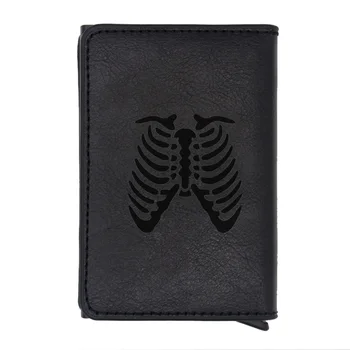 Classic Black Skeleton Spine Ribs Rfid Credit Card Holder Anti-Theft Automatic Wallet Card Case Men Mini Leather Male Purse
Classic Black Skeleton Spine Ribs Rfid Credit Card Holder Anti-Theft Automatic Wallet Card Case Men Mini Leather Male Purse