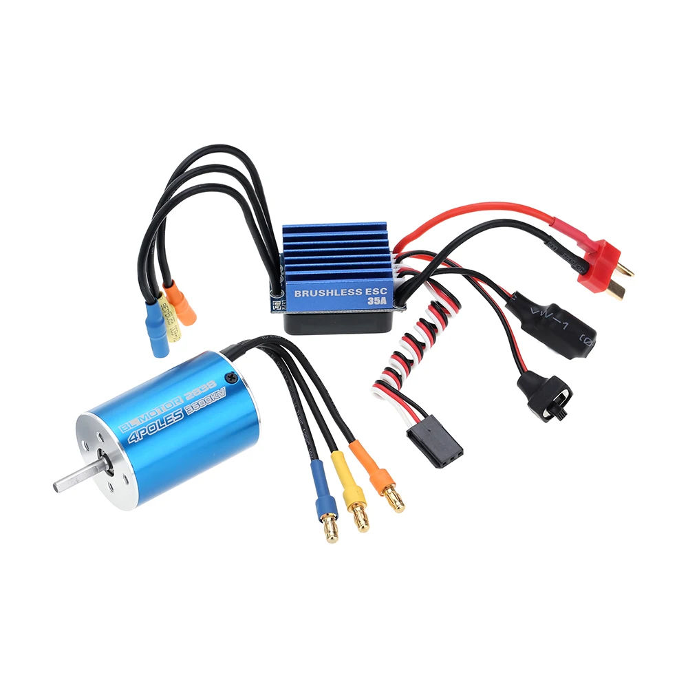 2838 3600KV 4500KV 4P Sensorless Brushless Motor & 35A Brushless ESC Electronic Speed Controller for 1/14 1/16 1/18 RC Car
2838 3600KV 4500KV 4P Sensorless Brushless Motor & 35A Brushless ESC Electronic Speed Controller for 1/14 1/16 1/18 RC Car