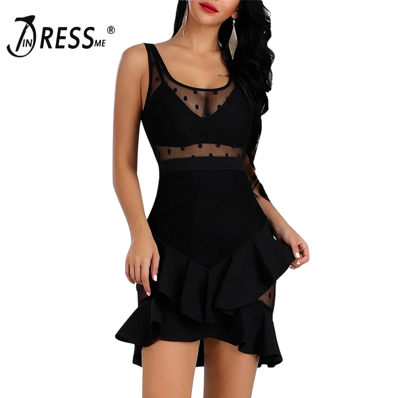 INDRESSME 2019 New Fashion Sexy Women Strap Ruffle Sleeveless O Neck Backless Mesh Lace Mini Bandage Dress Party Club Sexy Dress
INDRESSME 2019 New Fashion Sexy Women Strap Ruffle Sleeveless O Neck Backless Mesh Lace Mini Bandage Dress Party Club Sexy Dress