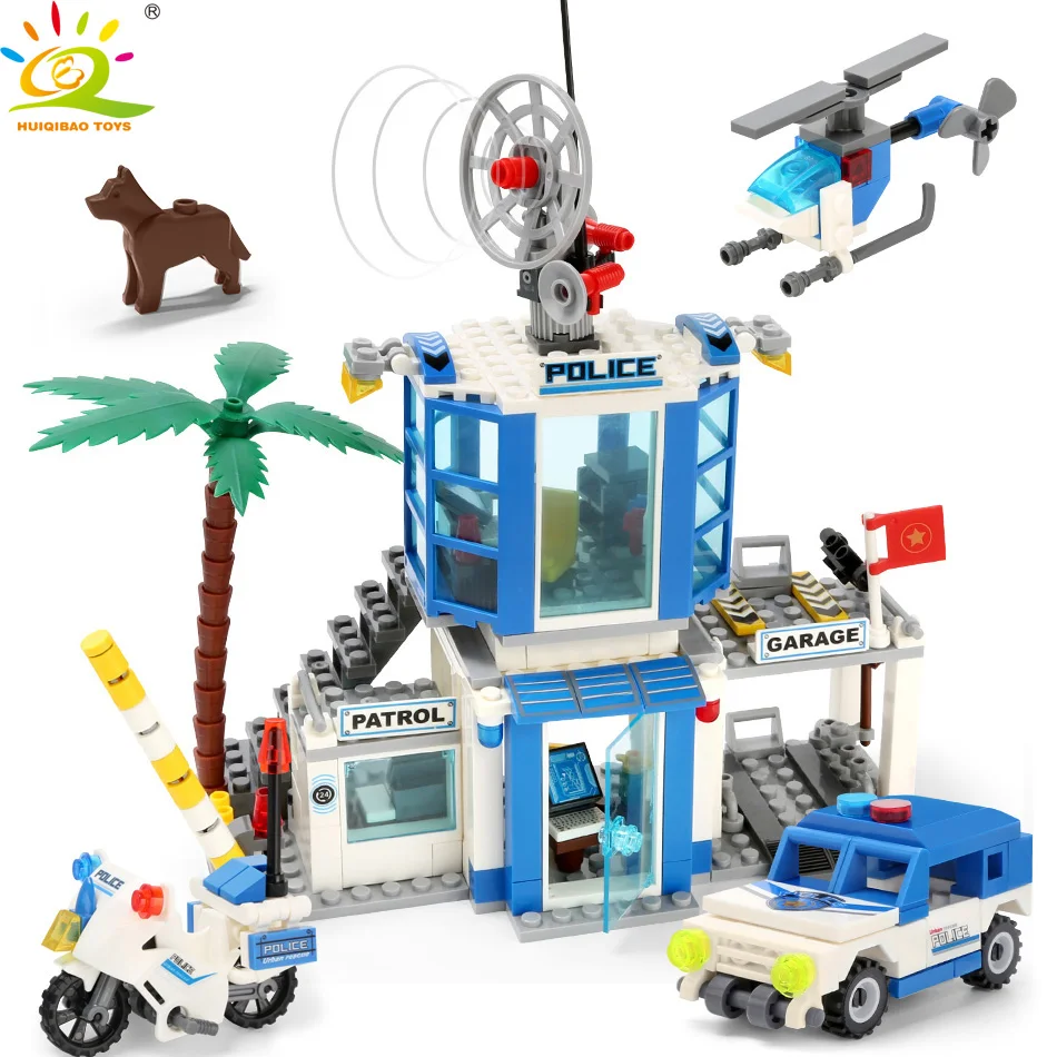 HUIQIBAO TOYS 4in1 365pcs Police station prison Building Blocks For Children Legoingly City motorcycle helicopter Trucks Bricks
HUIQIBAO TOYS 4in1 365pcs Police station prison Building Blocks For Children Legoingly City motorcycle helicopter Trucks Bricks