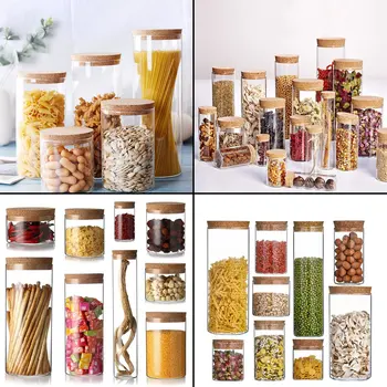 Wood Lid Glass Airtight Canister Kitchen Storage Bottles Jars Food Container Grains Tea Coffee Beans Grains Candy Jar Containers
Wood Lid Glass Airtight Canister Kitchen Storage Bottles Jars Food Container Grains Tea Coffee Beans Grains Candy Jar Containers