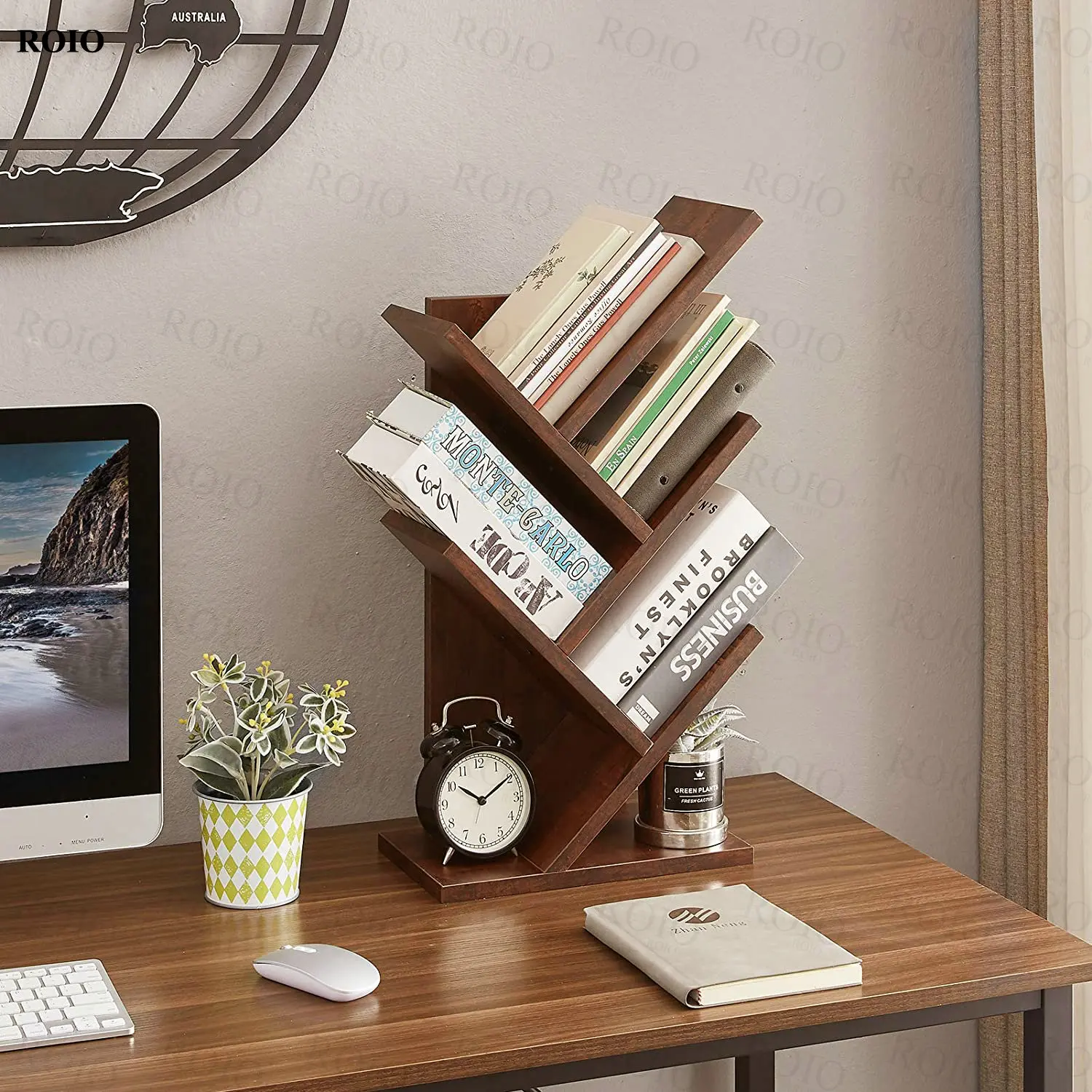 Simple Wooden Bookshelf Tree Bookcase Living Room Sundries Storage Holder Lattice Cabinet Home Decor Display Stand Book Shelf
Simple Wooden Bookshelf Tree Bookcase Living Room Sundries Storage Holder Lattice Cabinet Home Decor Display Stand Book Shelf