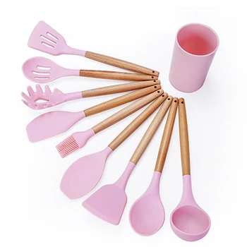 9/11PCS Silicone Cooking Utensils Set Non-stick Spatula Shovel Wooden Handle Cooking Tools Set With Storage Box Kitchen Tools
9/11PCS Silicone Cooking Utensils Set Non-stick Spatula Shovel Wooden Handle Cooking Tools Set With Storage Box Kitchen Tools