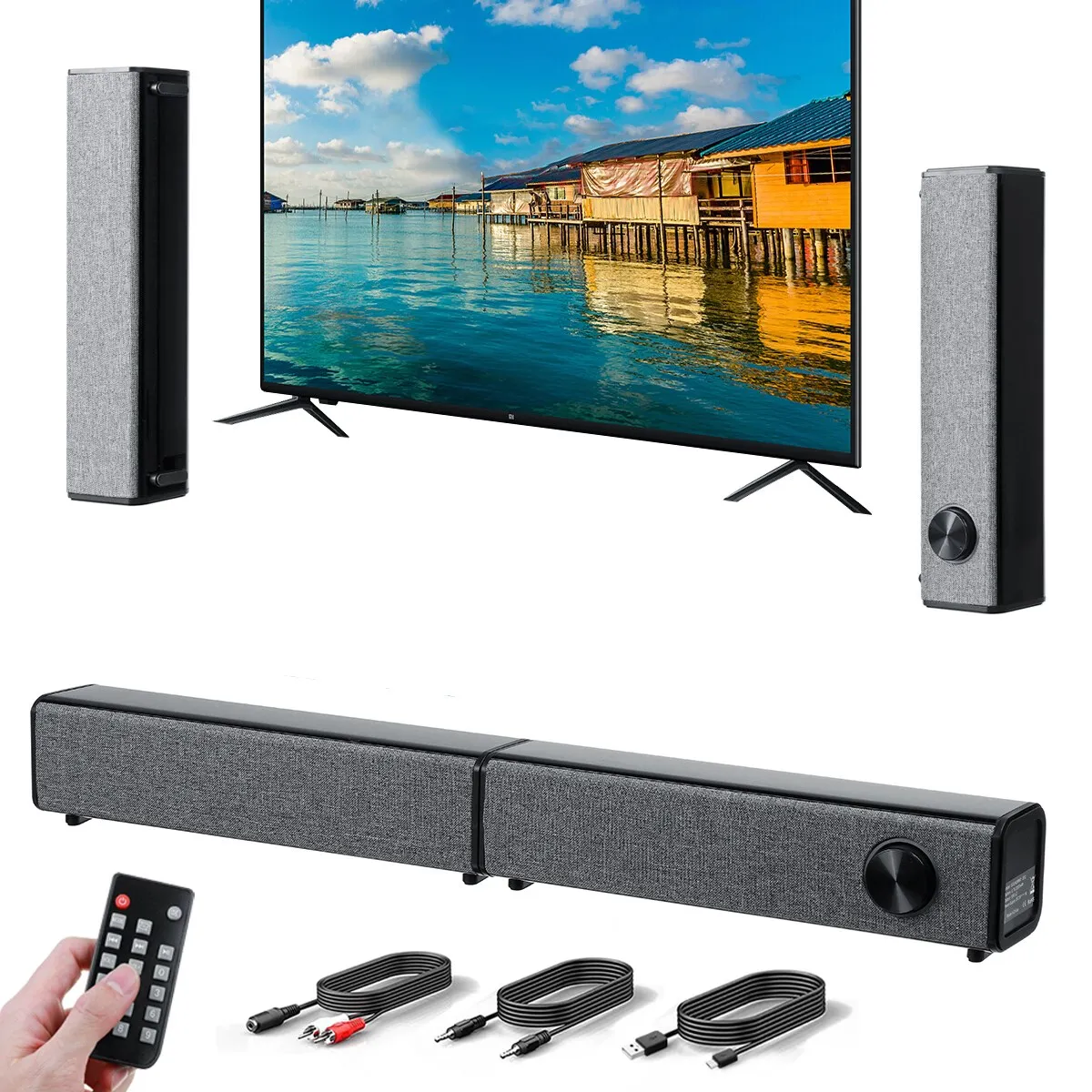 Беспроводные ТВ-колонки 20 Вт Bluetooth 5 0 съемная звуковая панель домашний кинотеатр