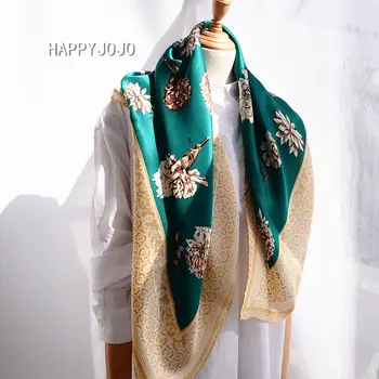 Navy blue green floral printing 100% real silk big square scarf woman big bandana hijab head satin silk scarves shawl 86*86cm
Navy blue green floral printing 100% real silk big square scarf woman big bandana hijab head satin silk scarves shawl 86*86cm