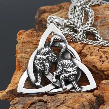 Norse viking Trivett tribal Stainless Steel Cat Necklace with valknut gift bag
Norse viking Trivett tribal Stainless Steel Cat Necklace with valknut gift bag