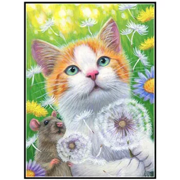 5D DIY Diamond Painting Full Circle Diamond Embroidery "Cat Mouse Dandelion" Painting Cross Stitch Mosaic Decoration
5D DIY Diamond Painting Full Circle Diamond Embroidery "Cat Mouse Dandelion" Painting Cross Stitch Mosaic Decoration